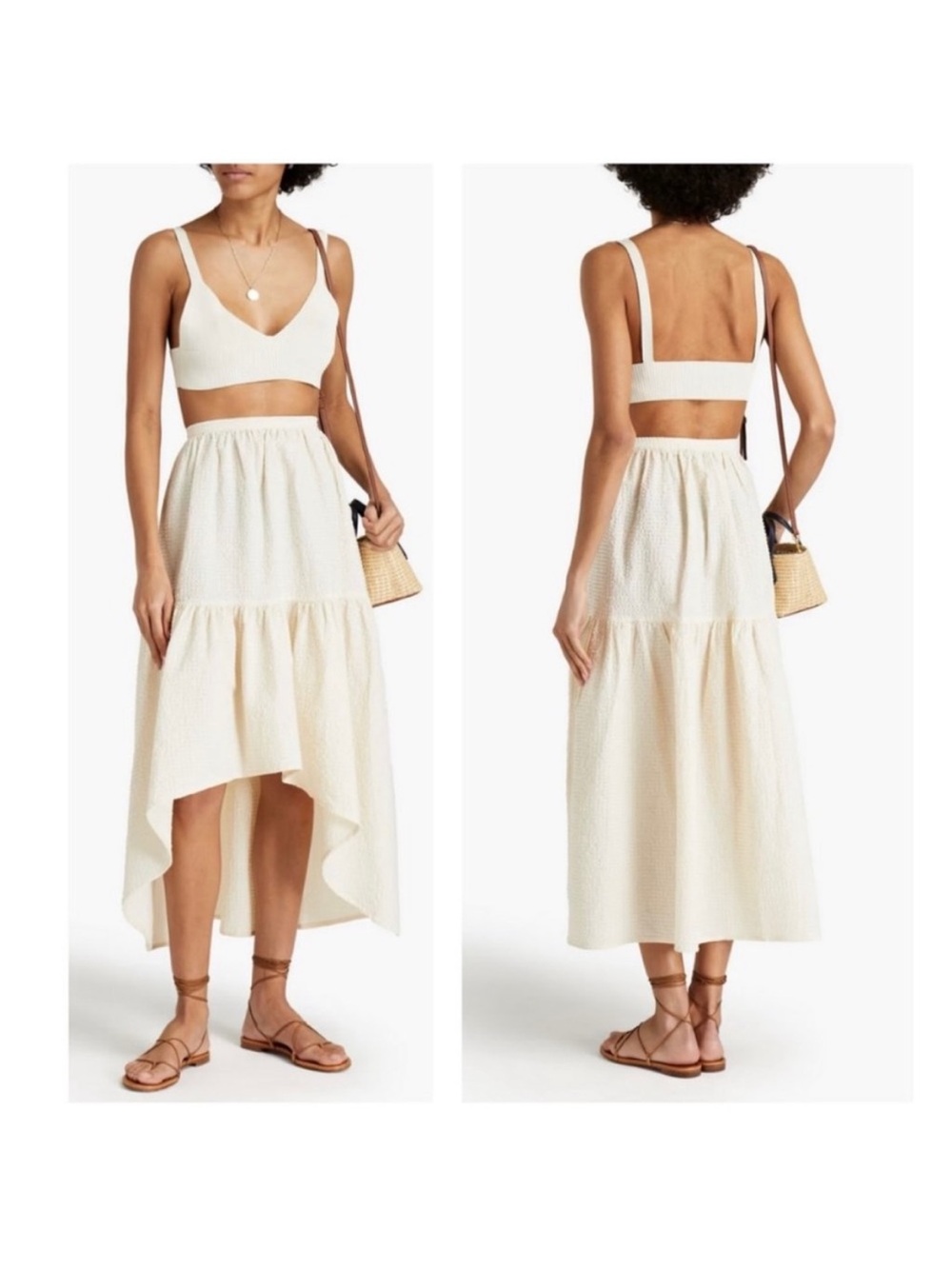 Maje Jolita High-Low Midi Skirt Size 40